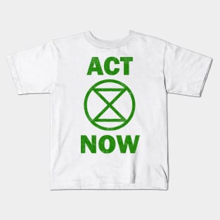 ACT NOW Extinction Rebellion Kids T-Shirt